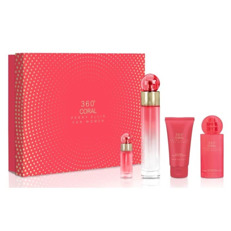 360 Coral 4 Pc Gift Sets by Perry Ellis for Women