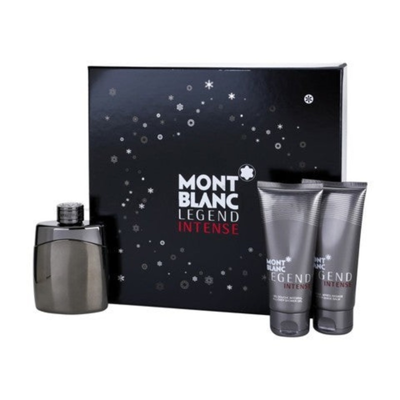 Legend Intense Gift Set by Mont Blanc 3 Piece Gift Set: 3.3 Oz Eau De Toilette Spray + 3.3 Oz After Shave Balm + 3.3 Oz Shower Gel. For Men