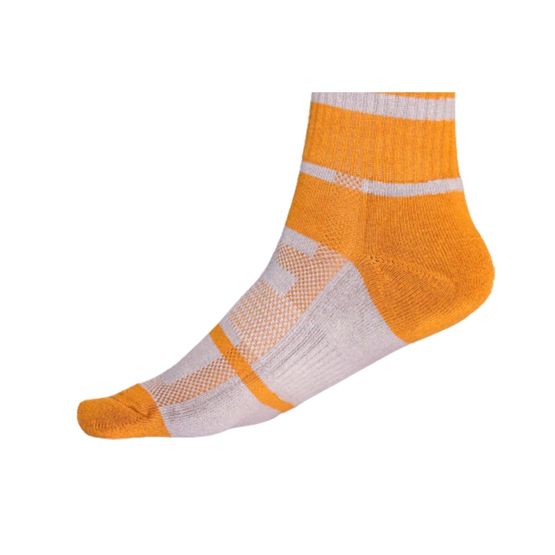 Chokore Light Grey And Orange Men's Cotton Socks