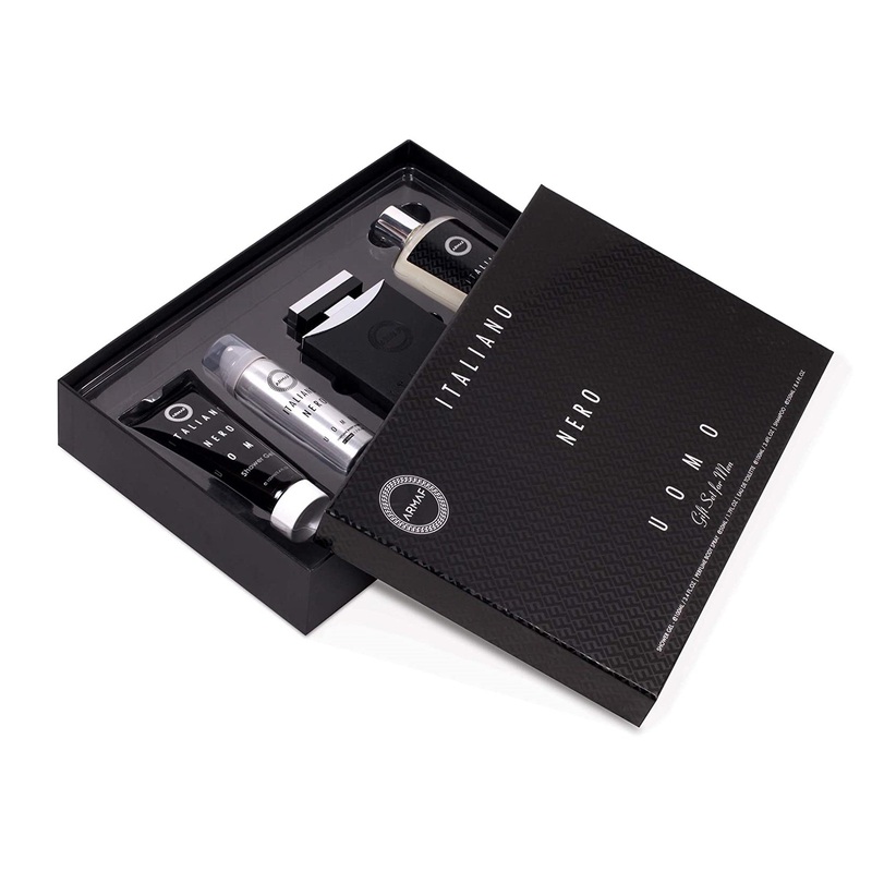 Armaf Italiano Nero Uomo 4PCS Gift Set - 100ML EDT Spray + 100ML Shower Gel + 50ML Perfume Body Spray + 250ML Shampoo (Men)