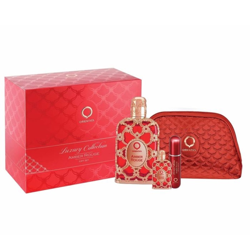 Amber Rouge 4 Pcs Gift Set by Orientica (Unisex)