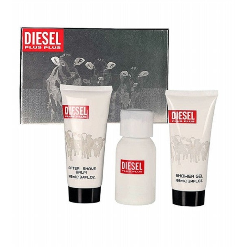 Plus Plus Gift Set by Diesel 3 Piece Gift Set: 2.5 Oz Eau De Toilette Spray + 3.4 Oz Aftershave Balm + 3.4 Oz Shower Gel. For Men