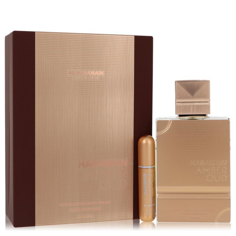 Al Haramain Amber Oud Gold Edition Extreme by Al Haramain For Women Gift Set 6.7 oz 6.7 Pure Perfume Spray + 0.34 oz Refillable Spray