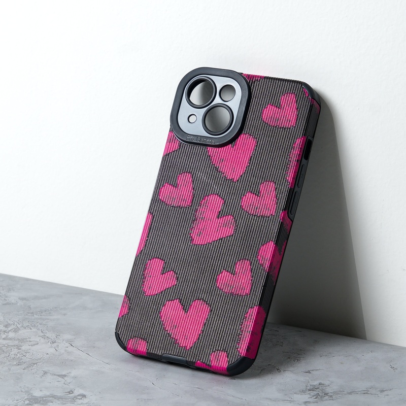 Chokore Heart Stamp Cover (Black) for iPhone IPHONE 14