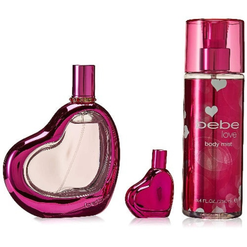 Bebe Love 3 Piece Gift Set 3 Piece Gift Set With 3.4 Oz EDP