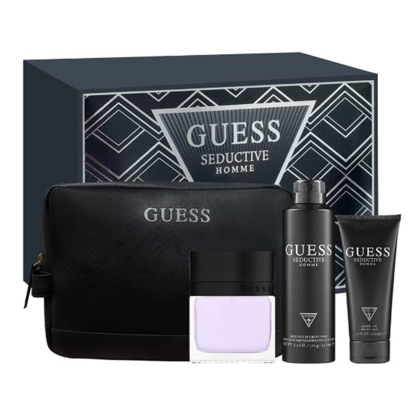 Guess Seductive Homme 4 Piece Gift Set 3 Piece Gift Set With 3.4 Oz EDT