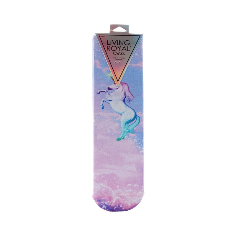 Living Royal Unicorn Dreams Crew Socks Model No. 7189C - 1 Pair
