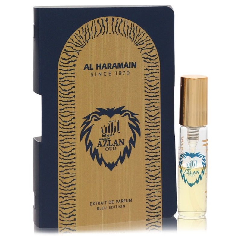 Al Haramain Azlan Oud Bleu By Al Haramain Vial (Sample) .06 Oz / 2 Ml for Men