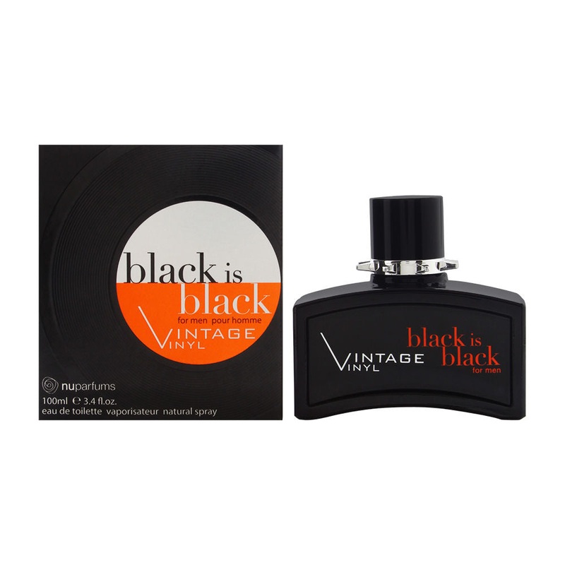 Black is Black Vintage Vinyl Pour Homme 3.4 oz Eau de Toilette Spray