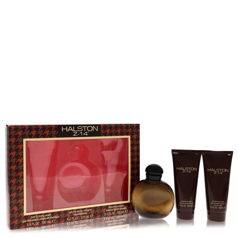 Halston Z-14 by Halston For Men Gift Set With After Shave Balm Gift Set -- 4.2 oz Cologne Spray + 3.4 oz After Shave Balm + 3.4 oz Hair & Body Wash