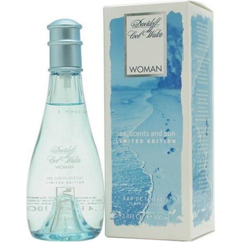 Cool Water Sea Scent Sun Perfume by Davidoff 3.4 Oz. Eau De Toilette For Women
