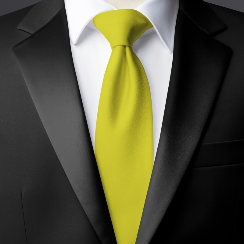 Chokore Lemon Green Twill Silk Tie - Solids line