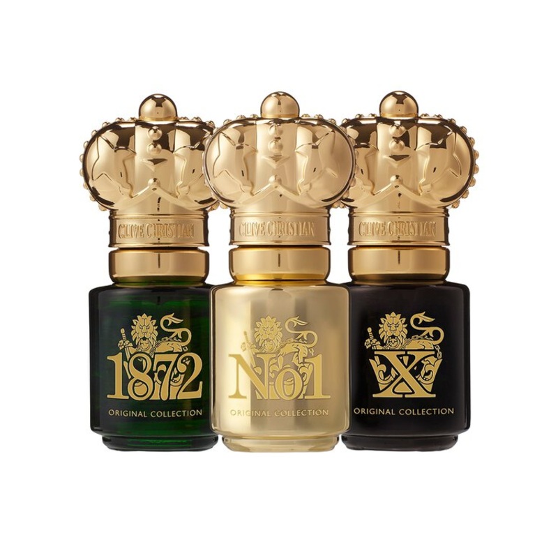 Clive Christian Original Collection Travel Gift Set (3 X 10ML) - 1872 + No 1 + X Perfume Spray (Men)