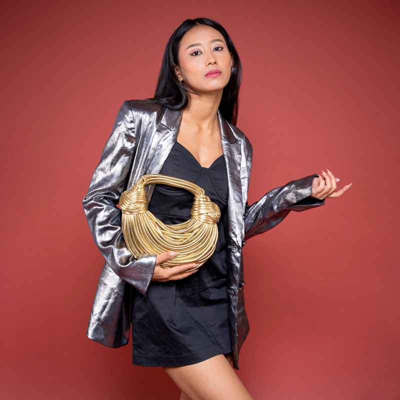 Chokore Double Knot Hobo Bag (Golden)