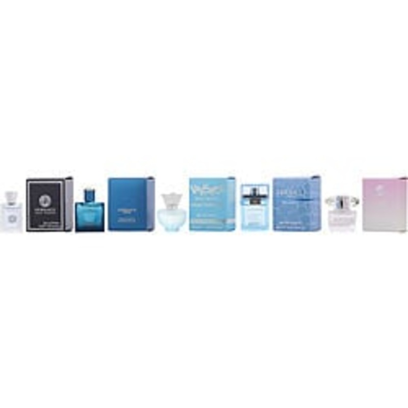 Versace Mini'S 5 Pc Set (Dylan Turquoise 5Ml / Bright Crystal 5Ml / Eros Eau De Toilette 5Ml / Eau Fraiche M Eau De Toilette 5Ml / Pour Homme 5Ml) By Versace For Unisex