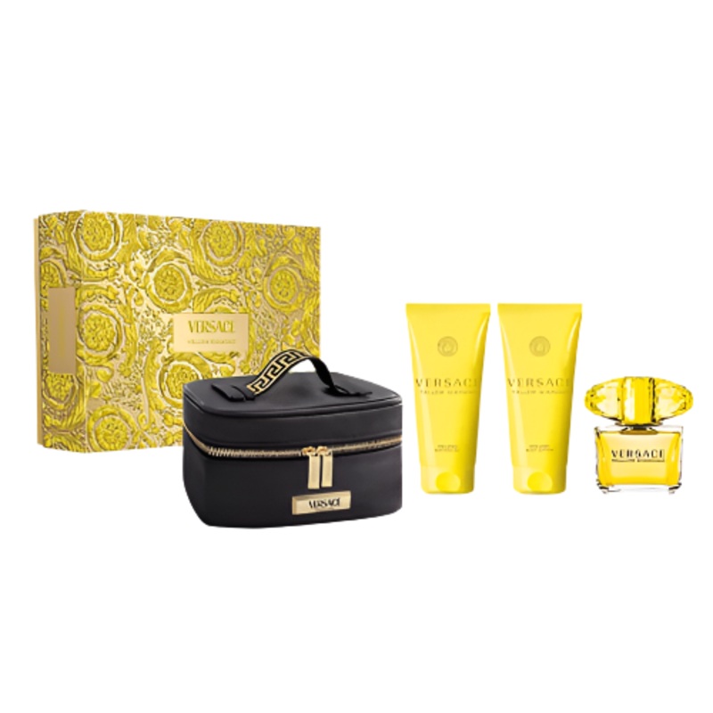 Versace Yellow Diamond 4 Piece Gift Set 4 Piece Gift Set With 3.0 Oz EDT
