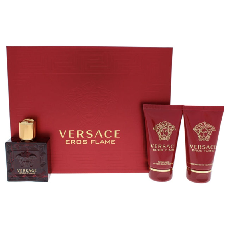 Eros Flame by Versace for Men - 3 Pc Gift Set 3 oz.