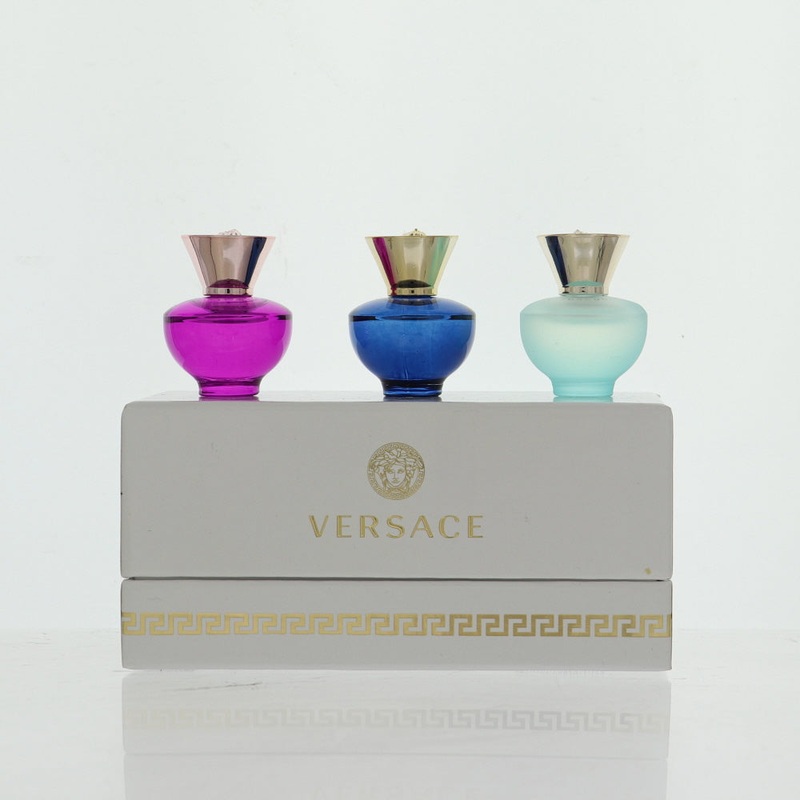 Versace Mini Set By Versace Perfume 3 Piece Gift Set - 0.17 Oz Edp Splash, 0.17 Oz Edp Splash, 0.17 Oz Edt Splash For Women - Gift Set