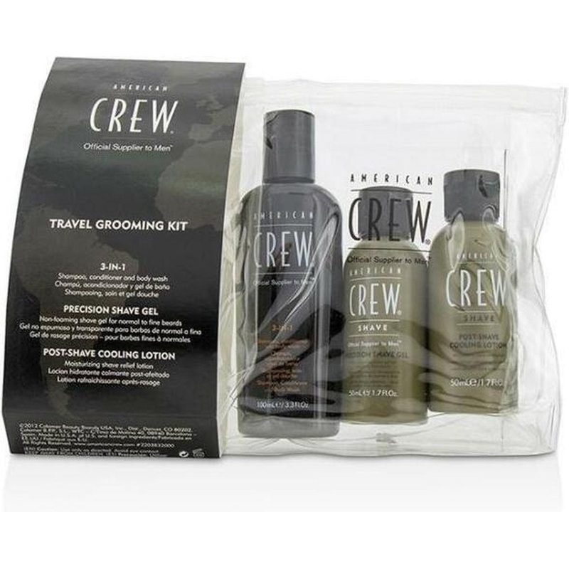 American Crew Travel Grooming Kit 3 in 1 3 Piece Gift Set for Men