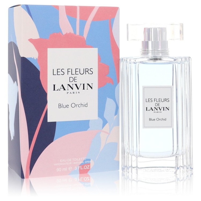 Les Fleurs De Lanvin Blue Orchid by Lanvin Eau De Toilette Spray 3 oz for Women - Premium Designer Fragrance