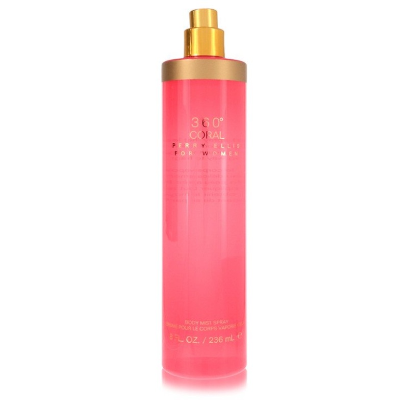 Perry Ellis 360 Coral by Perry Ellis Body Mist (Tester) 8 oz / 240 ml for Women