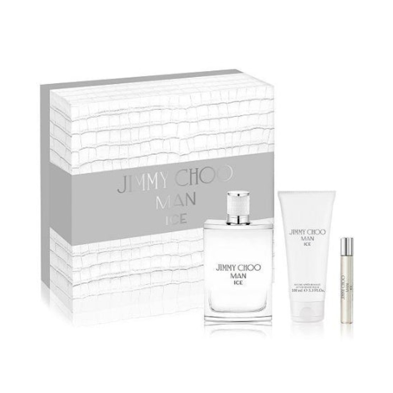 Jimmy Choo Man Ice 3 Piece Gift Set For Men 3 Piece Gift Set With 3.3 Oz EDT Spray