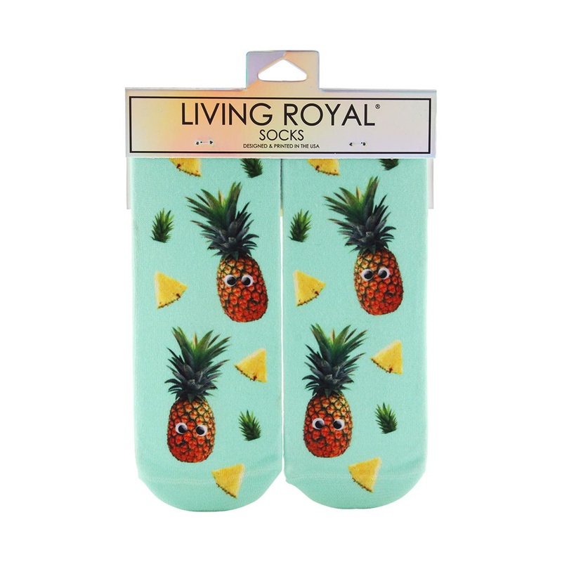 Living Royal Googly Pineapples Ankle Socks Model No. 7126A - 1 Pair