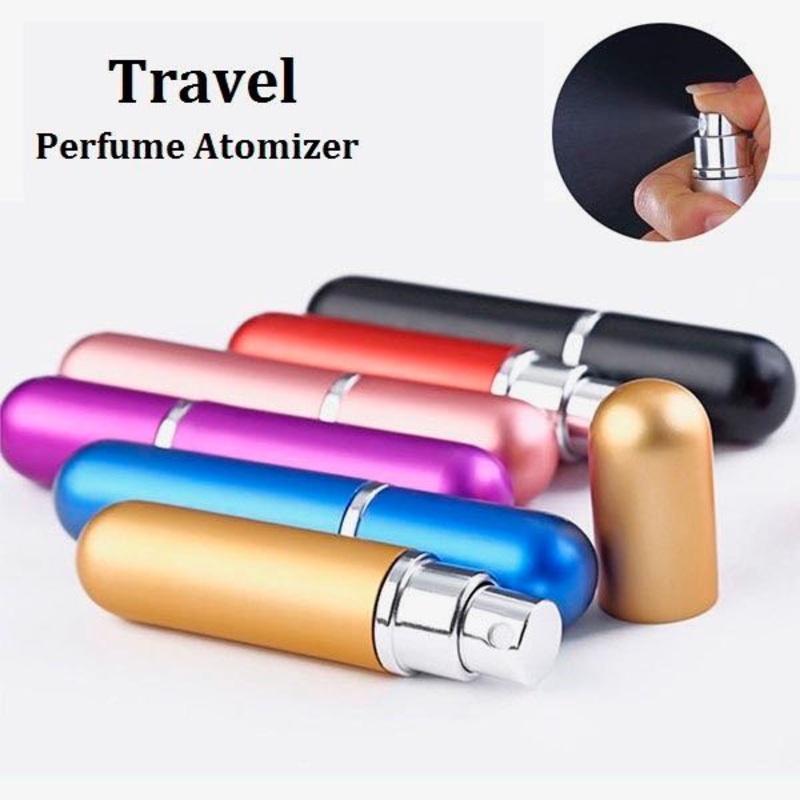 Pocket Perfume Atomizer 0.13 Oz. Refillable Perfume Travel Atomizer For Unisex (Gold)