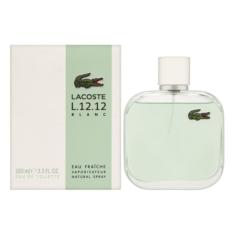 Lacoste L.12.12 Blanc Eau Fraiche for Men 3.3 oz Eau de Toilette Spray