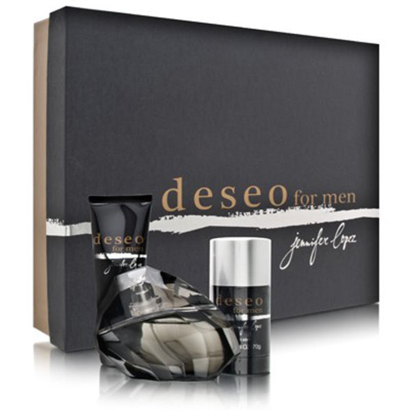 Deseo Gift Set by Jennifer Lopez 3 Piece Gift Set: 3.4 Oz Eau De Toilette + 2.4 Oz Deodorant Stick + 3.4 Oz After Shave Balm. For Men