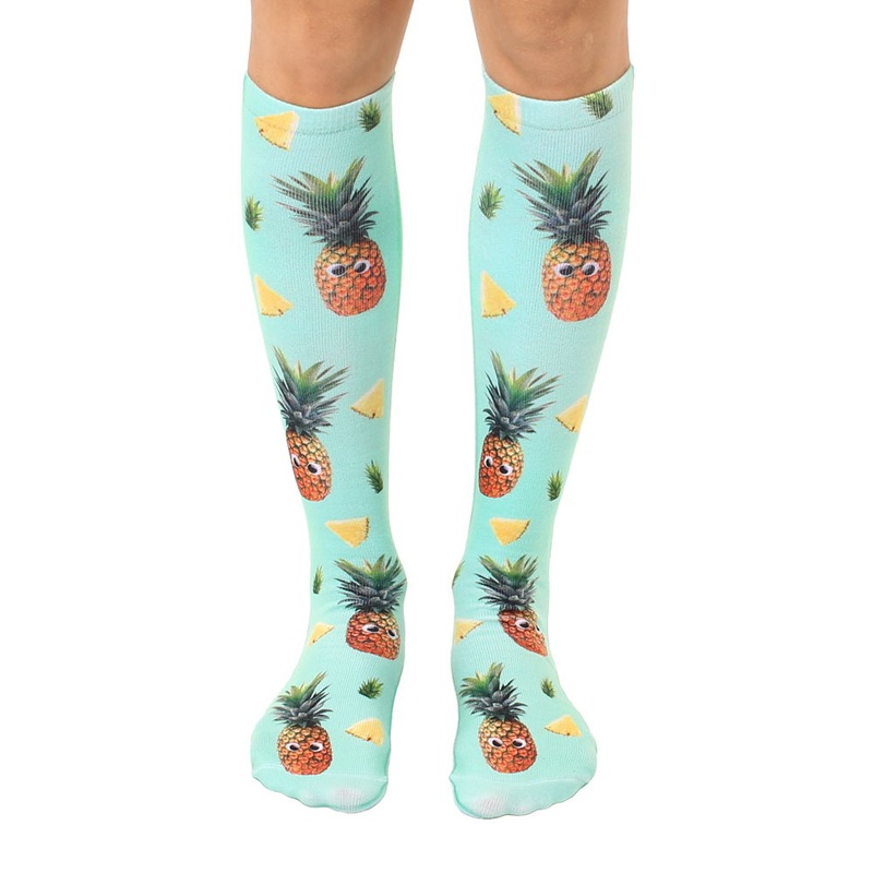 Living Royal Googly Pineapples Knee High Socks Model No. 7126K - 1 Pair