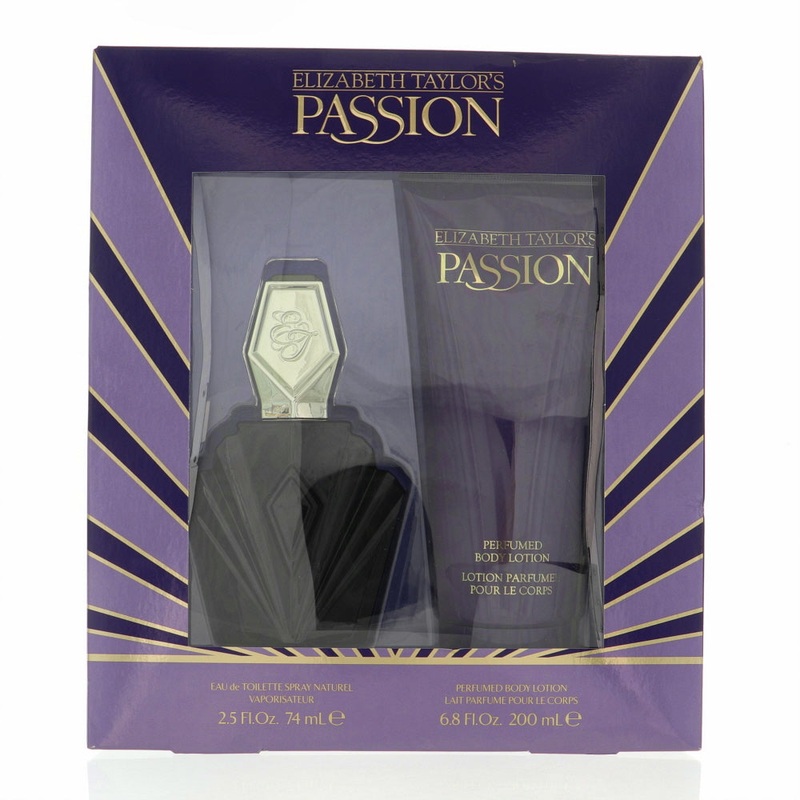 Passion By Elizabeth Taylor Perfume 2 Piece Gift Set - 2.5 Oz Edt Spray, 6.8 Oz Perfumed Body Lotion For Women - Gift Set