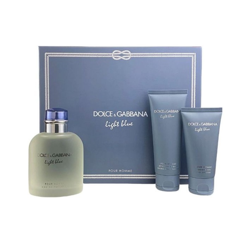 Light Blue 3 Pc Gift Set by Dolce And Gabbana for Men
