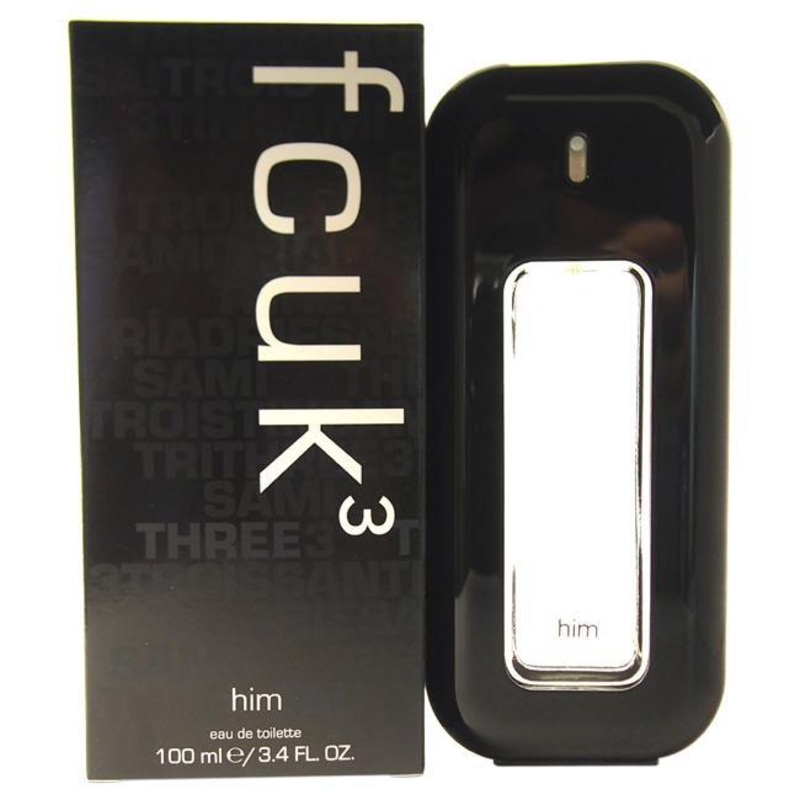 FCUK 3 BY FRENCH CONNECTION UK FOR MEN -  Eau De Toilette SPRAY 3.4 oz.