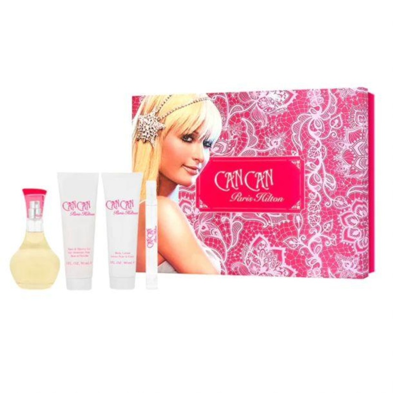 Can Can EDP Gift Set for Women (4PC) 100mL + 10mL mini + 90mL shower gel + 90mL body lotion