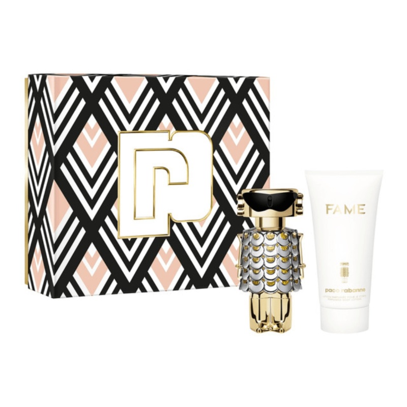 Paco Rabanne Fame Eau de Parfum Women's Perfume Gift Set Spray (50ml) with Body Lotion