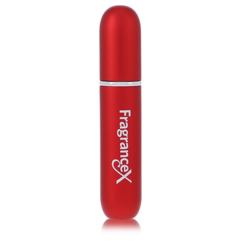 Travel Perfume Bottle by FragranceX Mini Travel Refillable Spray with Cap Refills from Any Fragrance Bottle (Maroon) .135 oz for Men - Premium Designer Fragrance