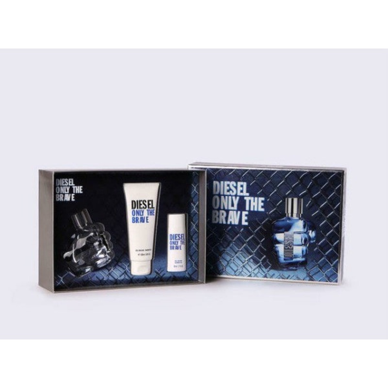 Only the Brave Gift Set by Diesel 3 Piece Gift Set: 1.7 Oz Eau De Toilette + 1.7 Oz Shower Gel + 3.4 Oz All Over Shampoo. For Men