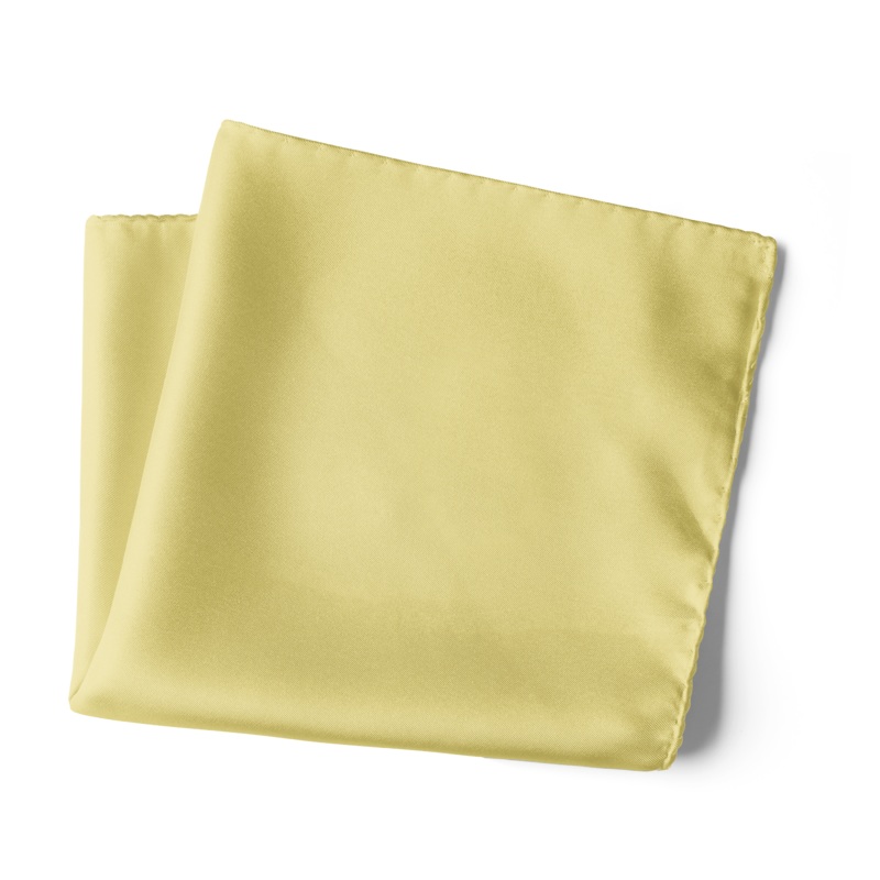 Chokore Lime Satin Silk pocket square from the Solids Line 1818
