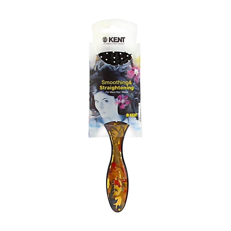 Kent The Original Paddle Brush for Smoothing and Straightening Model No. LPB1 - Flowers