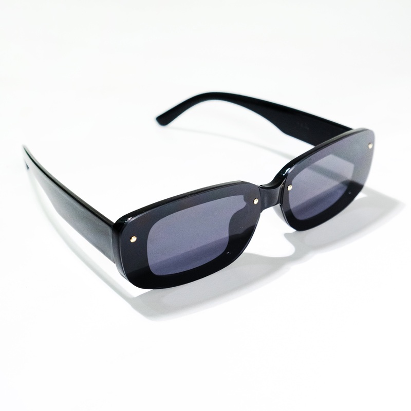 Chokore Rectangular Sunglasses with UV 400 Protection (Black)