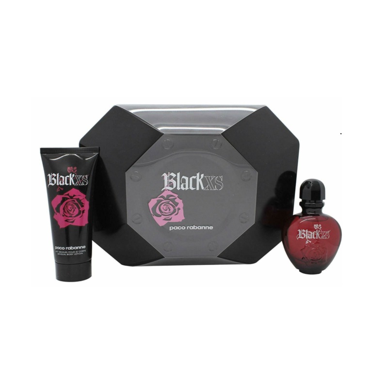Paco Rabanne Black XS Gift Set - 50ML EDT Spray + 100ML Body Lotion (Women)