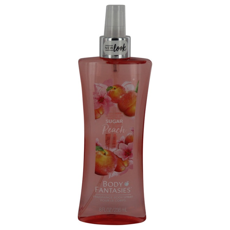 Body Fantasies Signature Sugar Peach by Parfums De Coeur For Women Body Spray 8 oz