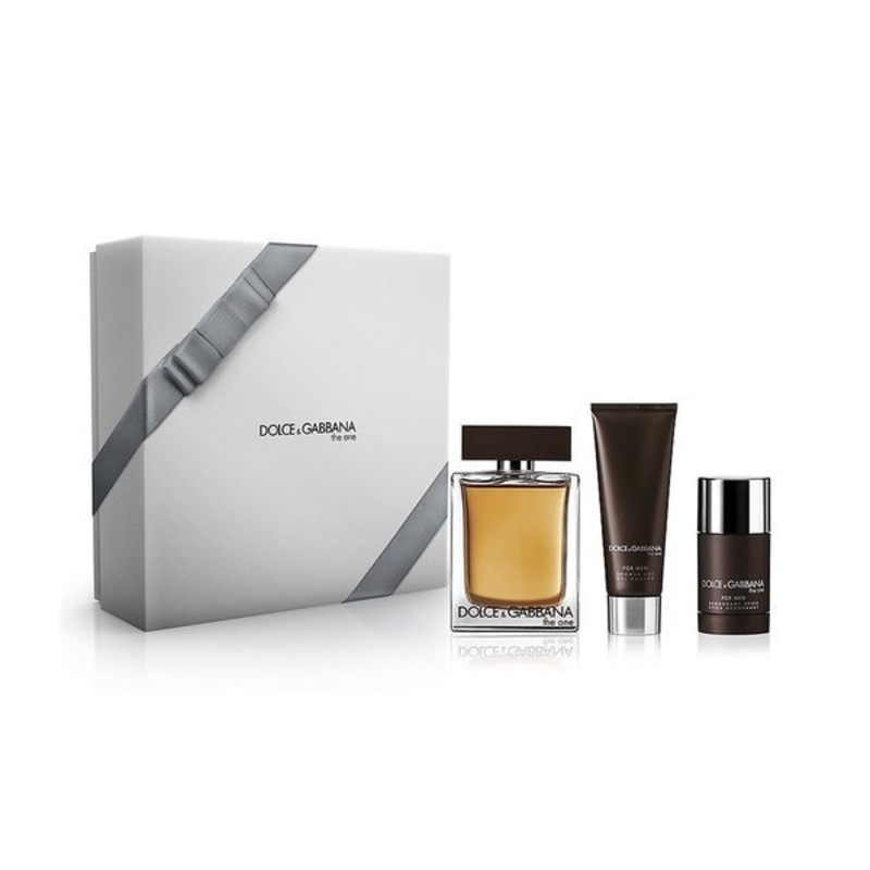 The One Gift Set by Dolce & Gabbana 3 Piece Gift Set: 3.3 Oz Eau De Toilette Spray + 2.5 Oz After Shave Balm + 1.6 Oz Shower Gel 1.6 Oz. For Men