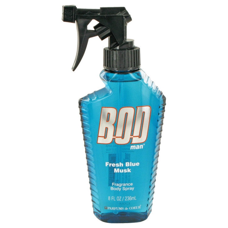 Bod Man Fresh Blue Musk by Parfums De Coeur For Men Body Spray 8 oz