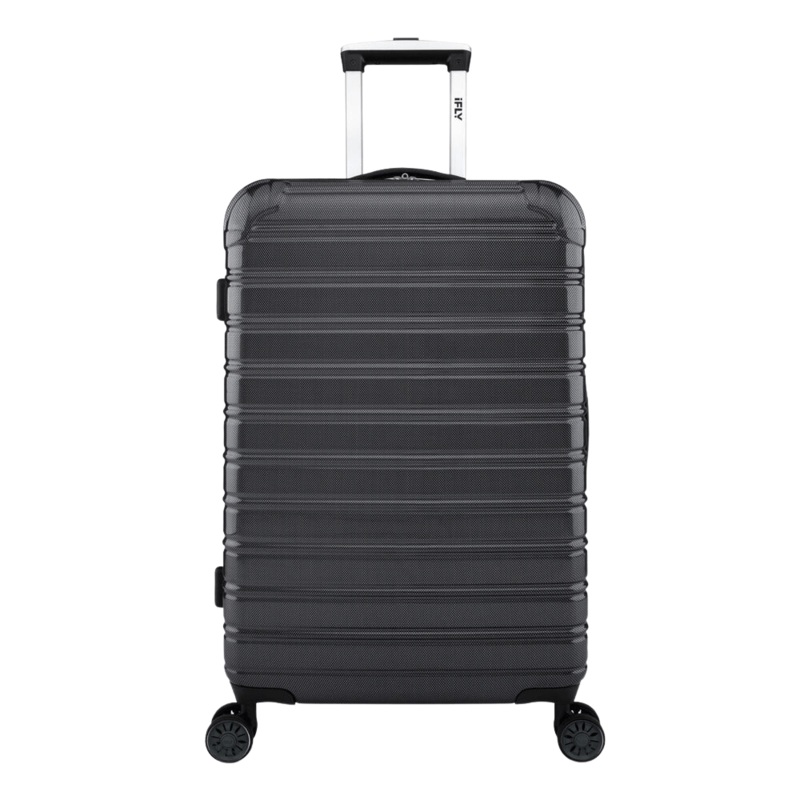 iFLY Fibertech Premium Hard Shell Travel Suitcase Medium (Jet Black)