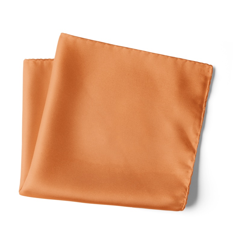 Chokore Rust Colour Pure Silk Pocket Square, from the Solids Line 13.513.5