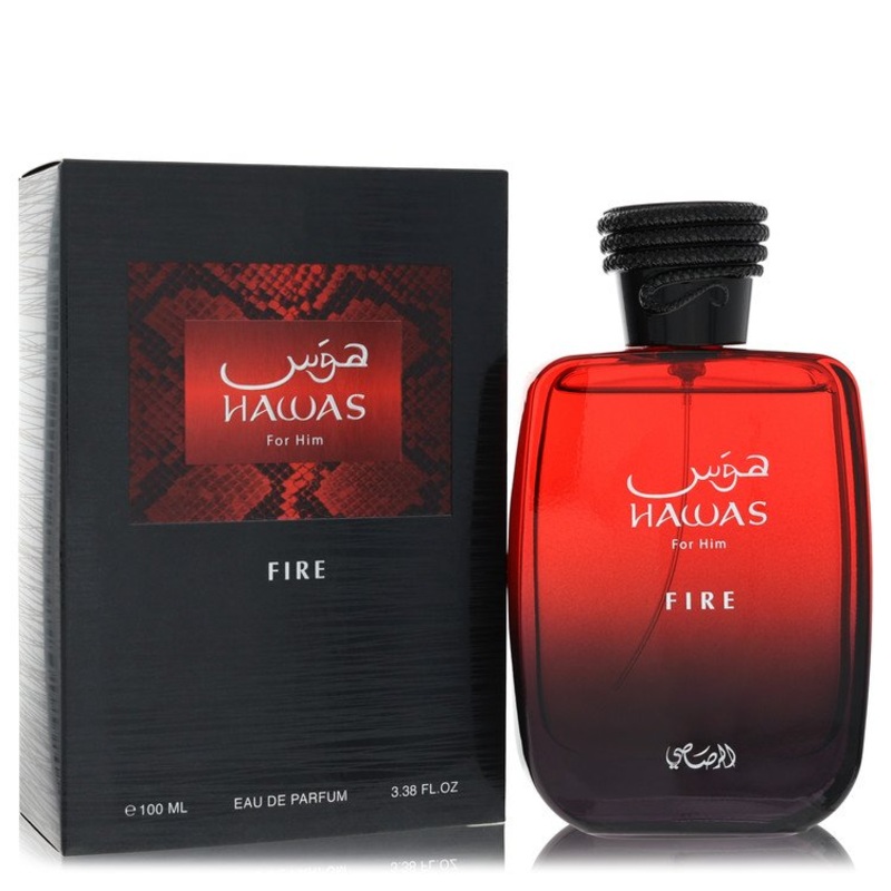 Hawas Fire by Rasasi Eau De Parfum Spray 3.3 oz for Men - Premium Designer Fragrance